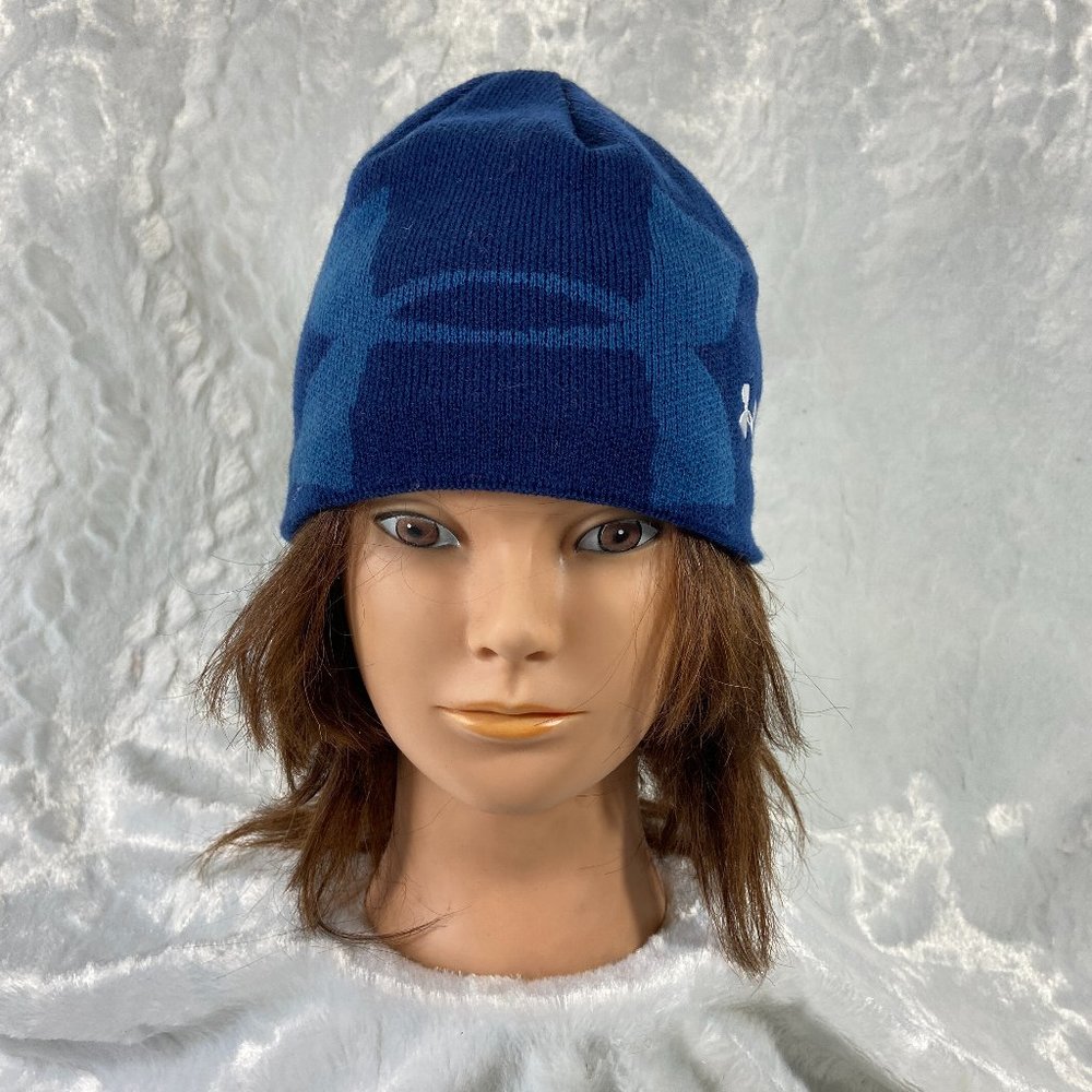 Dark Blue Under Armour Beanie Logo